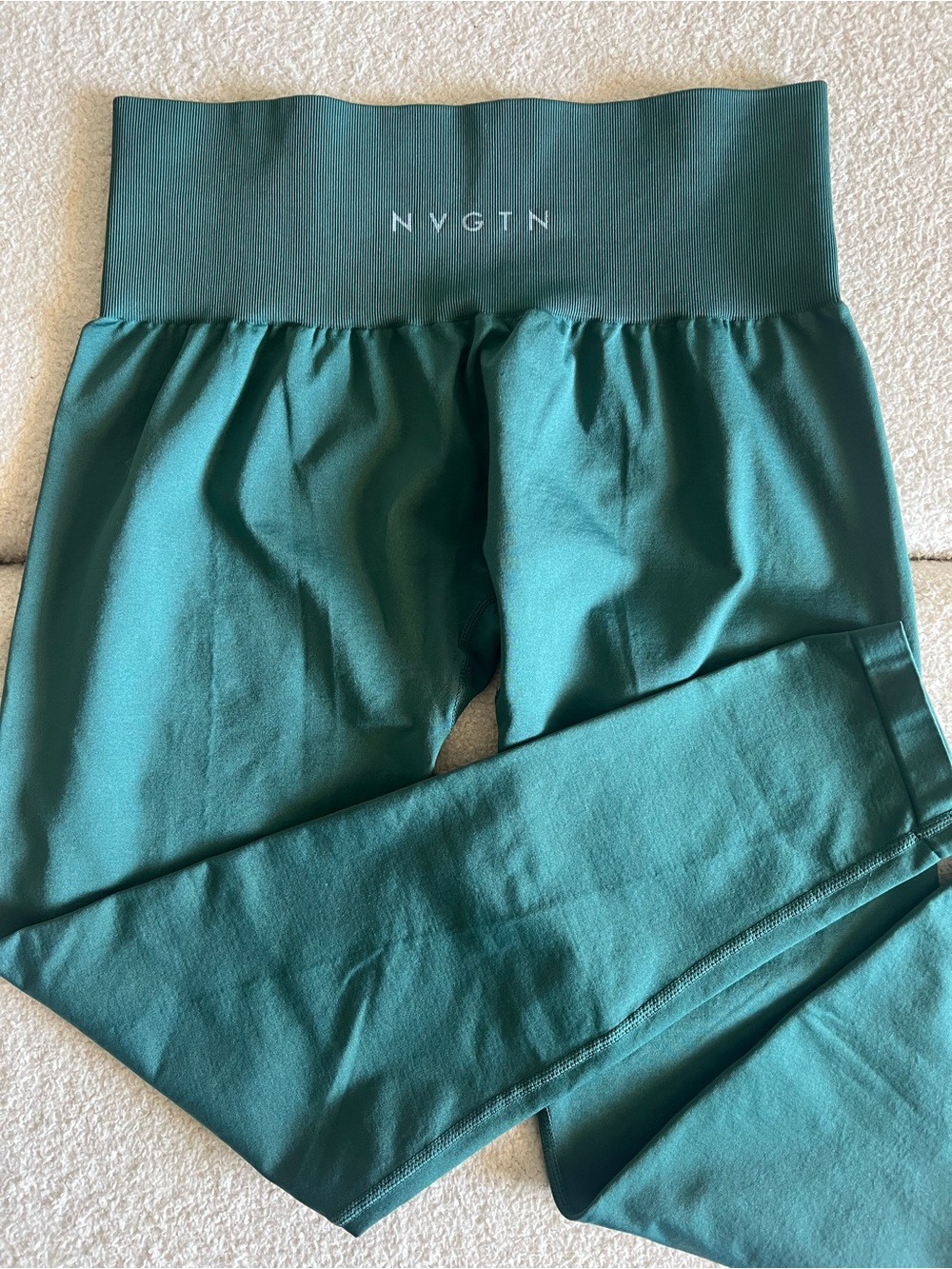 NVGTN Girls' Teal Active High-Waist Leggings - Picture 4 of 4